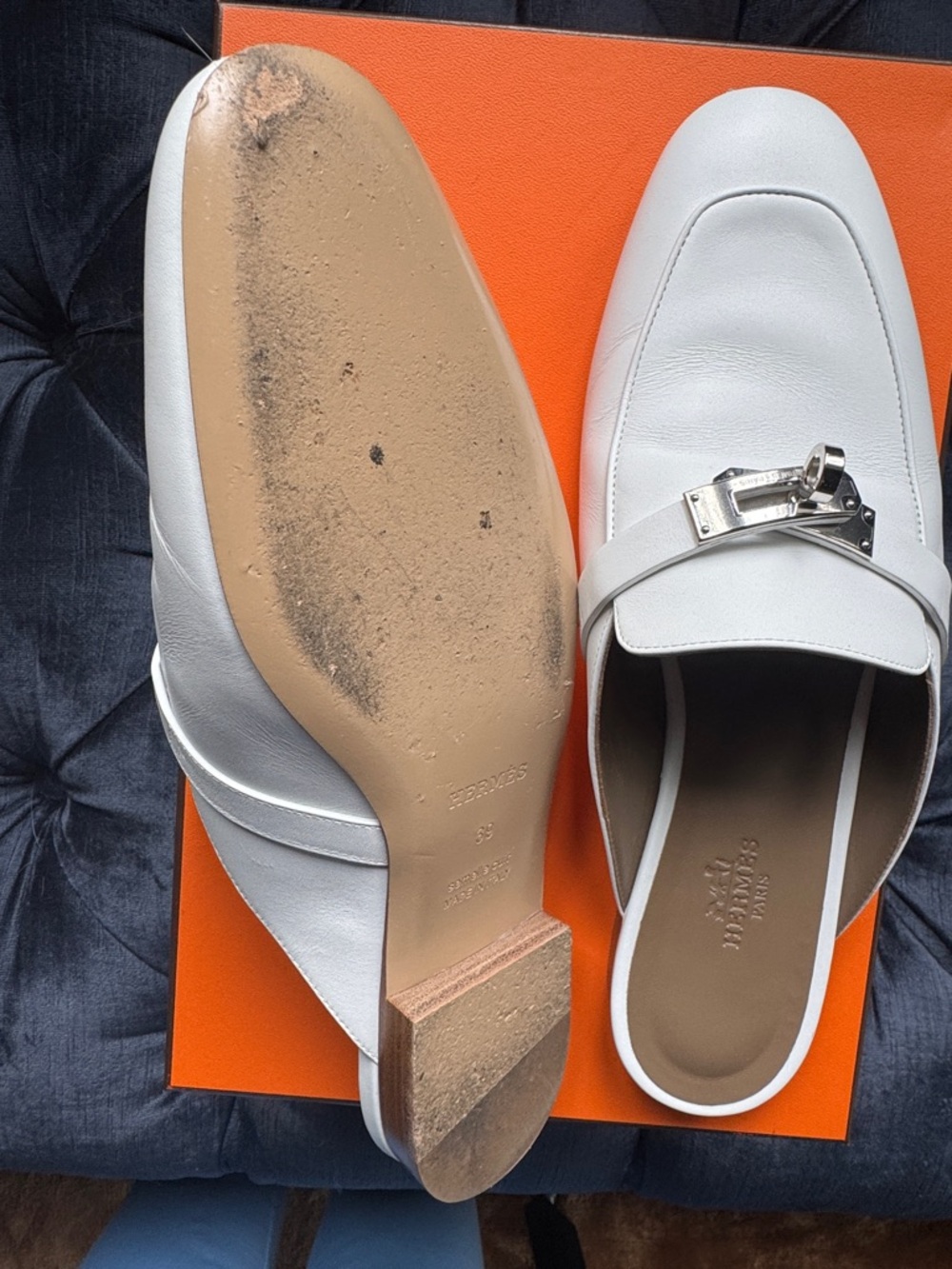 Hermes Oz mule white - Picture 6 of 9